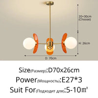 Lustre Lumineux Art Suspendu - Décoration Intérieure | Marco Lucetti B 3 têtes Orange / Blanc froid