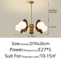 Lustre Lumineux Art Suspendu - Décoration Intérieure | Marco Lucetti B 5 têtes marron foncé / Blanc froid