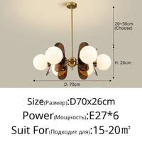 Lustre Lumineux Art Suspendu - Décoration Intérieure | Marco Lucetti B 6 têtes marron foncé / Blanc froid