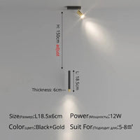 Lustre Luna : Design Nordique Moderne et Minimaliste LED | Marco Lucetti Style C L18,5x6cm / Lumière neutre 4000K