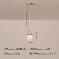 Lustre Luna : Design Nordique Moderne et Minimaliste LED | Marco Lucetti Style F L20x18cm / Lumière neutre 4000K