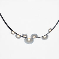 Lustre Luna en verre et métal, design moderne | Marco Lucetti Simple