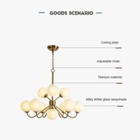 Lustre Lune: Branche Moderne Boule en Verre pour Restaurant | Marco Lucetti