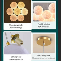 Lustre Lune Élégant Or et Noir | Marco Lucetti