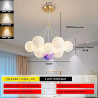 Lustre Lune Élégant Or et Noir | Marco Lucetti B Or 13 Lumières 12 cm 1 / 3 Température de couleur