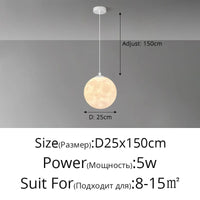 Lustre Lune Nordique 3D Imprimé Personnalisé pour Enfants | Marco Lucetti