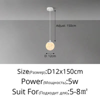 Lustre Lune Nordique 3D Imprimé Personnalisé pour Enfants | Marco Lucetti Blanc D12x150cm 5W