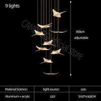 Lustre Luxe Design Modern Villa | Marco Lucetti 9 lumières / Lumière blanche