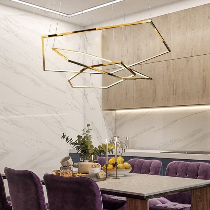 Lustre luxe en hexagones modernes Emmylia | Marco Lucetti