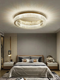 Lustre Luxe en Or et Argent avec LED Dimmable Rond | Marco Lucetti