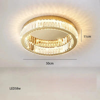 Lustre Luxe en Or et Argent avec LED Dimmable Rond | Marco Lucetti 50 cm / Or / Lumière blanche