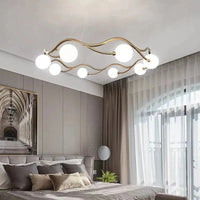 Lustre Luxe Or LED pour Enfants Maison Salon Salle à Manger Chambre Suspendu Restaurant Intérieur | Marco Lucetti