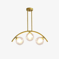 Lustre Luxury LED Bras Doré et Boules en Verre | Marco Lucetti