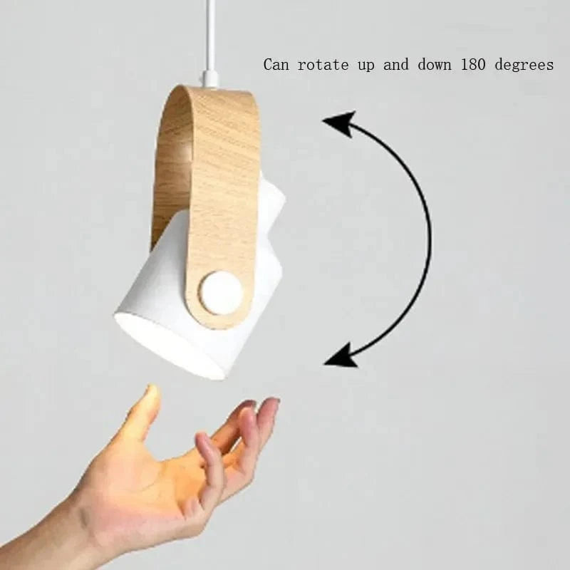 Lustre Macaron Nordic Design en Bois Brut et LED | Marco Lucetti