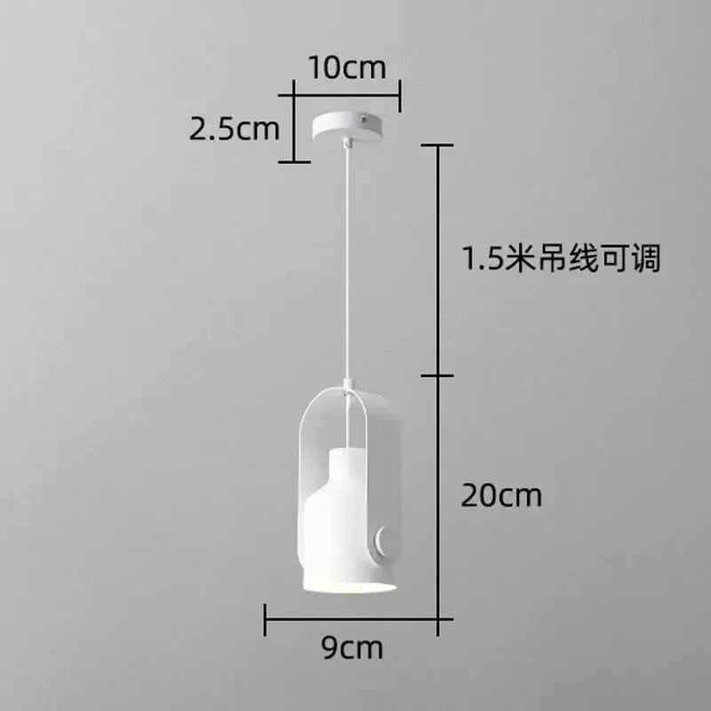 Lustre Macaron Nordic Design en Bois Brut et LED | Marco Lucetti A blanc