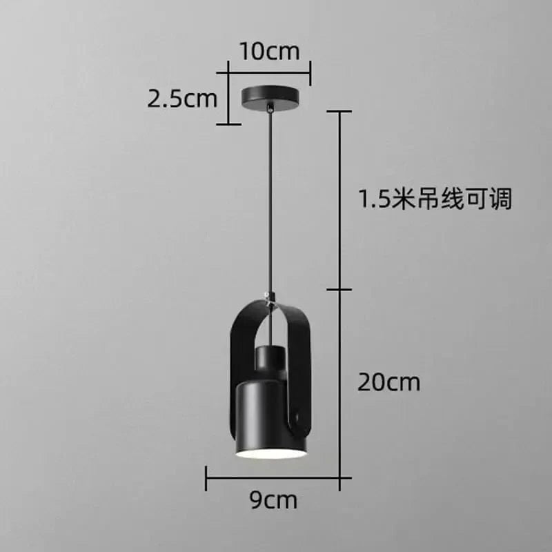 Lustre Macaron Nordic Design en Bois Brut et LED | Marco Lucetti A noir