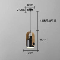 Lustre Macaron Nordic Design en Bois Brut et LED | Marco Lucetti B noir