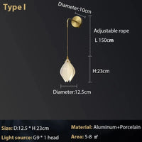 Lustre Magnolia : Élégance en céramique | Marco Lucetti Applique / Blanc froid
