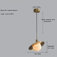 Lustre Marbre LED Luxe pour Restaurants et Maisons | Marco Lucetti A / Lumière chaude