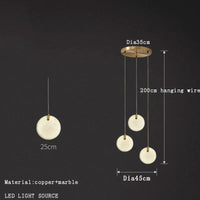 Lustre Marbre LED Luxe pour Restaurants et Maisons | Marco Lucetti C R3 / Lumière chaude