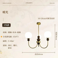 Lustre médiéval français rétro lampe suspendue Luminária - Édition Spéciale | Marco Lucetti 3 têtes / Blanc froid