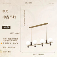 Lustre médiéval français rétro lampe suspendue Luminária - Édition Spéciale | Marco Lucetti 4 têtes / Blanc froid