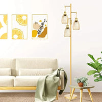 Lustre métallique doré moderne avec éclairage LED pour salon ou chambre | Marco Lucetti