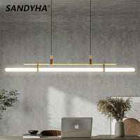 Lustre minimaliste avec bande LED style tube - Luminaire TubeLustre | Marco Lucetti
