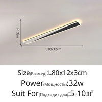 Lustre Minimaliste Nordique avec Bande Longue et Touche Créative