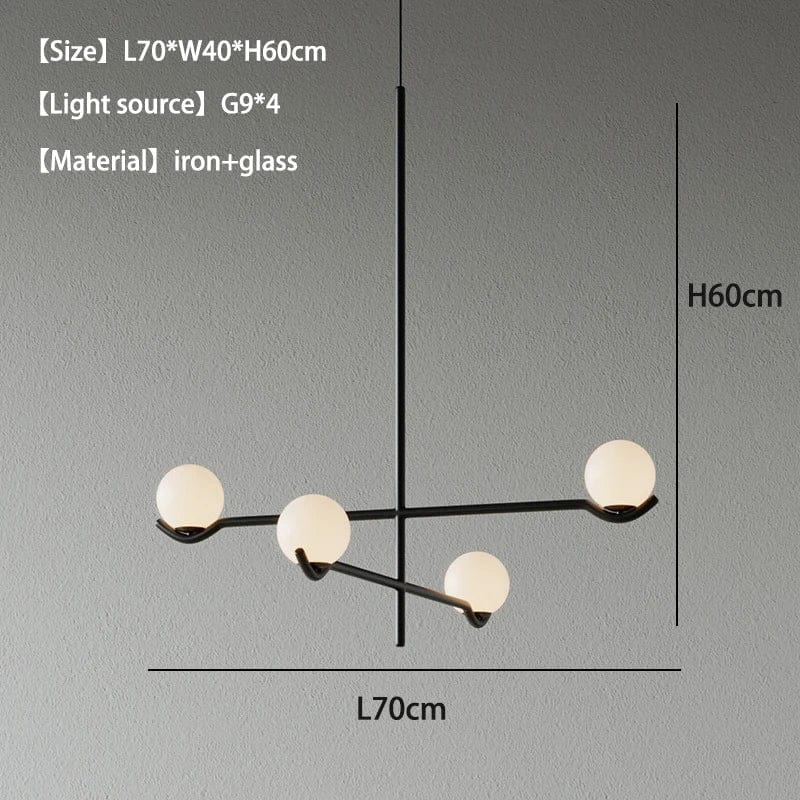 Lustre minimaliste boule de verre Luces à LED pour un éclairage élégant et moderne dans votre intérieur | Marco Lucetti