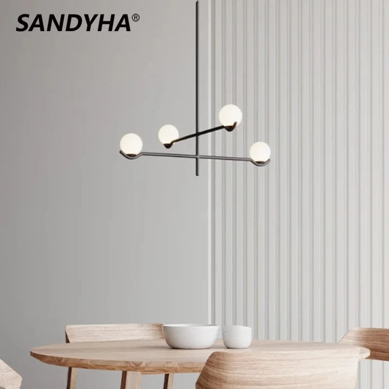 Lustre minimaliste boule de verre Luces à LED pour un éclairage élégant et moderne dans votre intérieur | Marco Lucetti