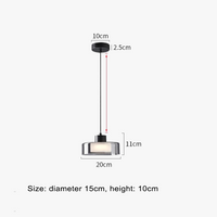 Suspension nordique design moderne en verre et cuivre