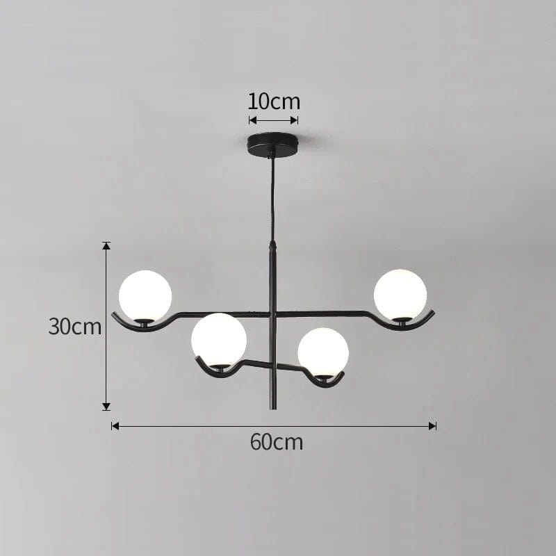 Lustre minimaliste Eleganzia | Marco Lucetti 4 têtes