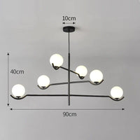 Lustre minimaliste Eleganzia | Marco Lucetti 6 têtes