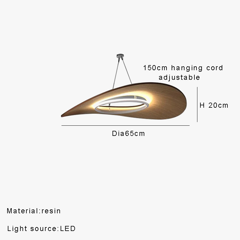 Lustre Minimaliste Moderne en Bois - Design Danois