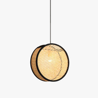 Lustre Japonais en Rotin Tissé Bambou – Style Minimaliste Moderne