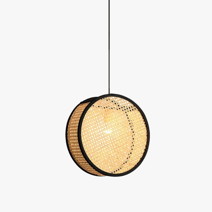 Lustre Japonais en Rotin Tissé Bambou – Style Minimaliste Moderne