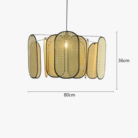 Lustre Japonais en Rotin Tissé Bambou – Style Minimaliste Moderne