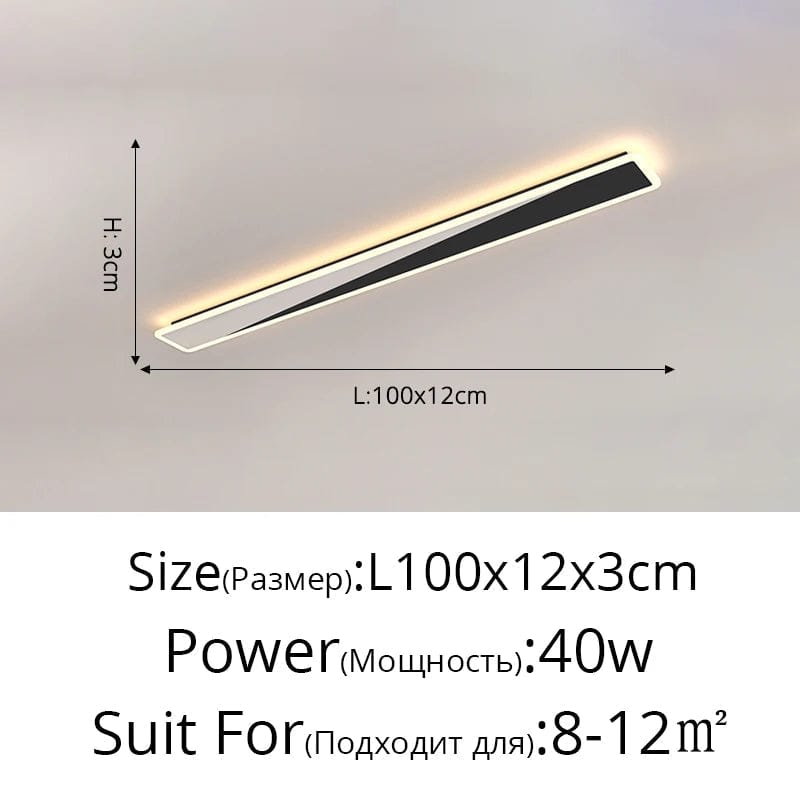 Lustre Minimaliste Nordique avec Bande Longue et Touche Créative | Marco Lucetti