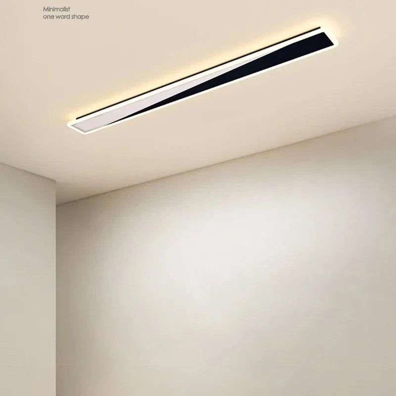 Lustre Minimaliste Nordique avec Bande Longue et Touche Créative | Marco Lucetti