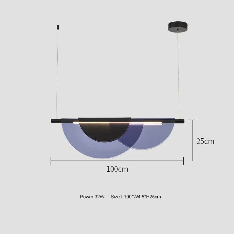 Lustre minimaliste nordique. | Marco Lucetti 100 cm bleu / 3 couleurs
