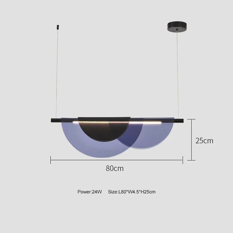 Lustre minimaliste nordique. | Marco Lucetti 80 cm bleu / 3 couleurs