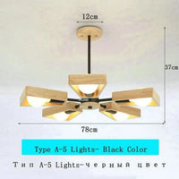 Lustre minimaliste nordique modernisé | Marco Lucetti A 5 Lumières Noir / Pas d&#39;ampoule