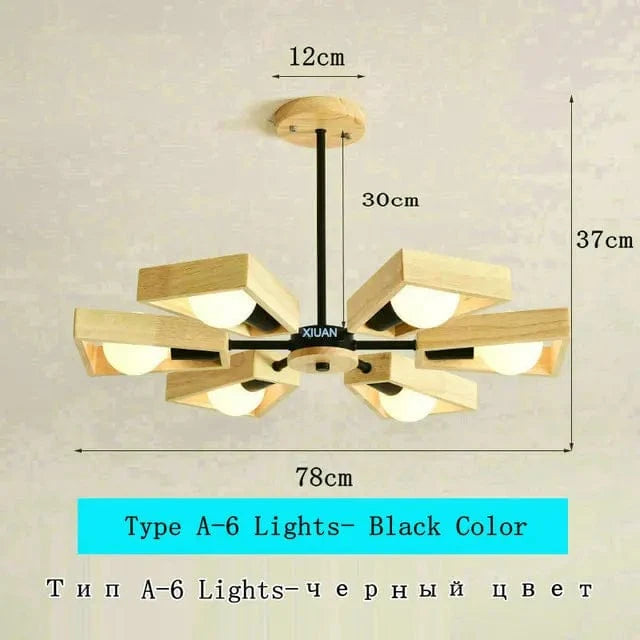 Lustre minimaliste nordique modernisé | Marco Lucetti A 6 Lumières Noir / Pas d&#39;ampoule