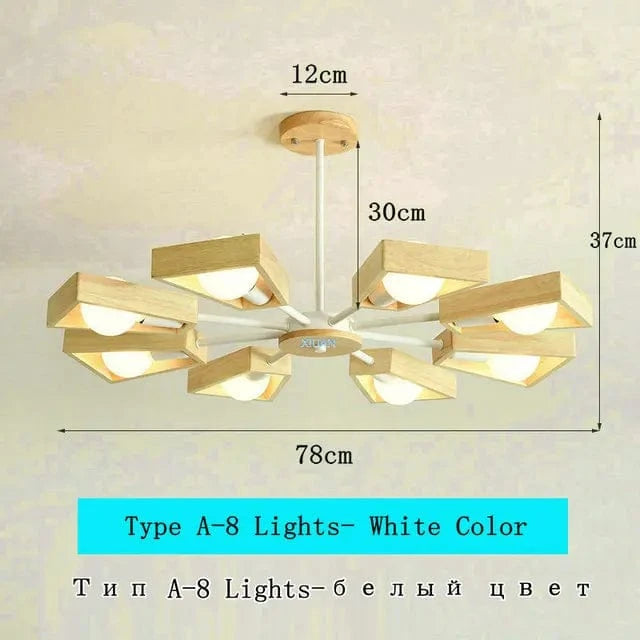 Lustre minimaliste nordique modernisé | Marco Lucetti A 8 Lumières Blanc / Pas d&#39;ampoule