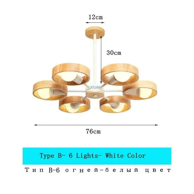 Lustre minimaliste nordique modernisé | Marco Lucetti B 6 Lumières Blanc / Pas d&#39;ampoule