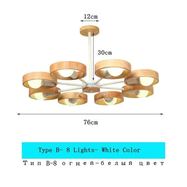 Lustre minimaliste nordique modernisé | Marco Lucetti B 8 Lumières Blanc / Pas d&#39;ampoule