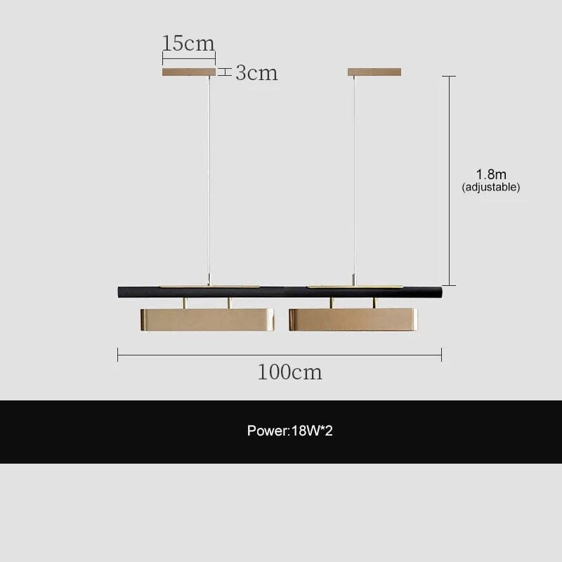 Lustre Miroir - Design Épuré | Marco Lucetti 2 têtes