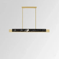 Lustre Modern Marble Luxe | Marco Lucetti Noir et or / L100CM