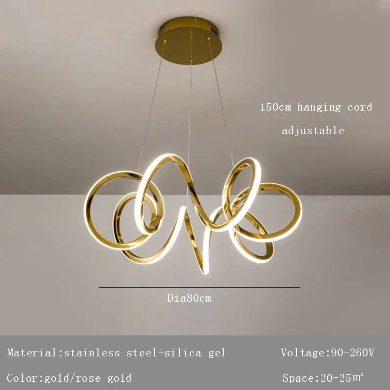 Lustre Moderne 2024 avec Lampes LED Suspendues en Silicone - Éclairage de Luxe | Marco Lucetti